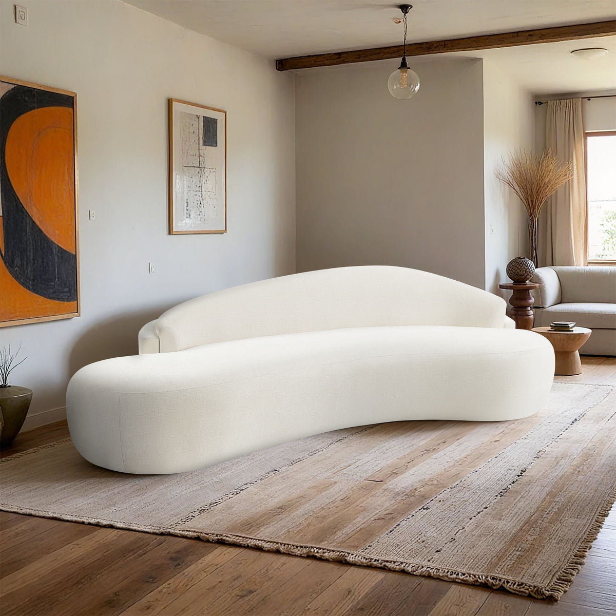 Caspian - Chenille Fabric Upholstered Sofa