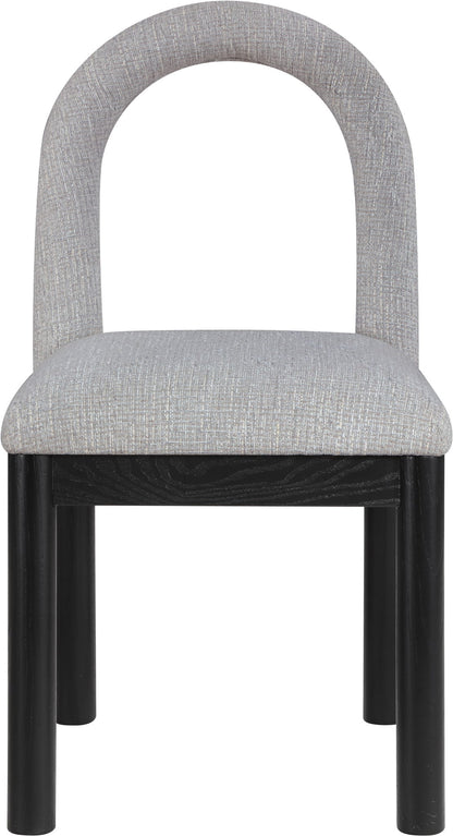 Conrad - Linen Dining Chair With Black Legs