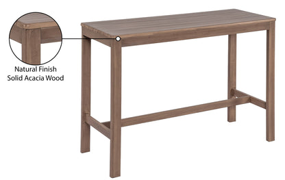 Newport - Acacia Wood Outdoor Patio Bar Table