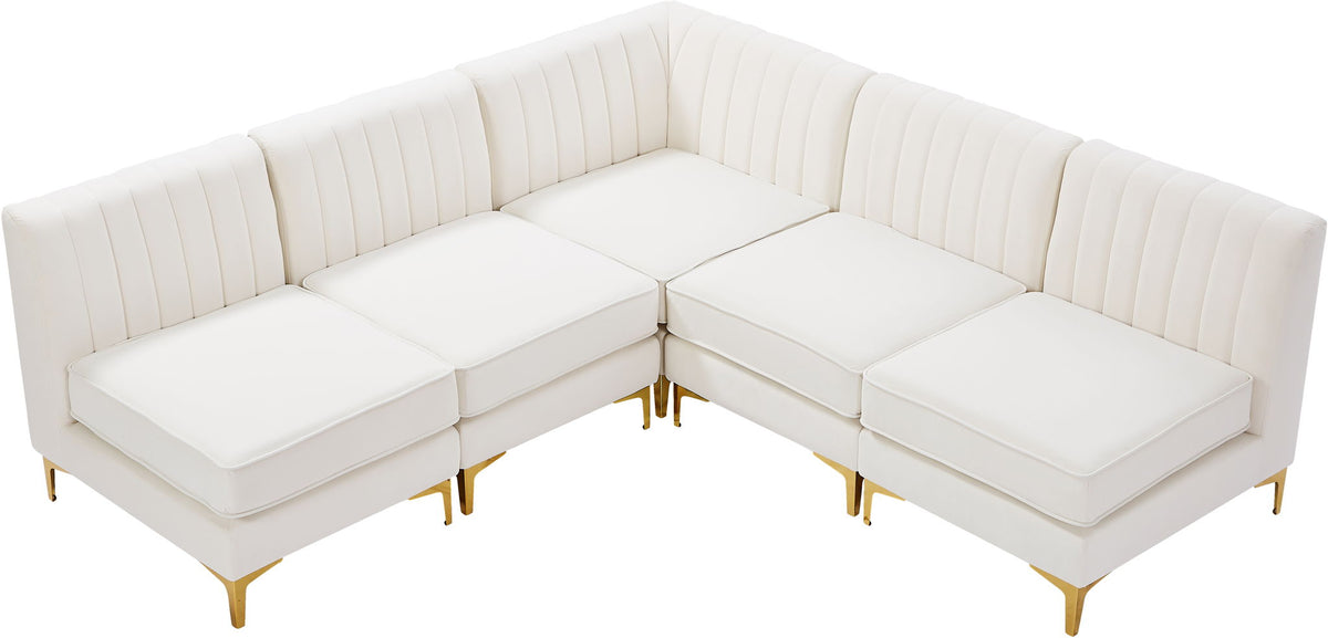 Alina - 5 Piece Armless Sectional