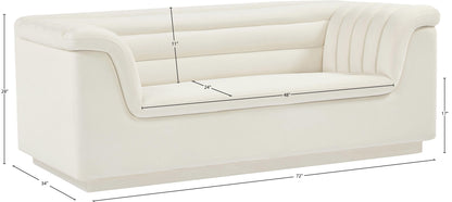 Cascade - Velvet Loveseat
