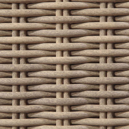 Seacrest - Olefin Water Resistant Fabric And Wicker 3 Piece Outdoor Patio Modular Sectional