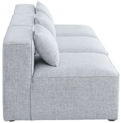 Cube - Linen Modular 3 Seat Armless Sofa