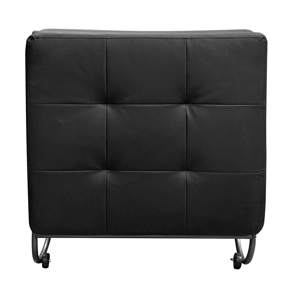 Senon - Adjustable Chair Futon - Silver & Black