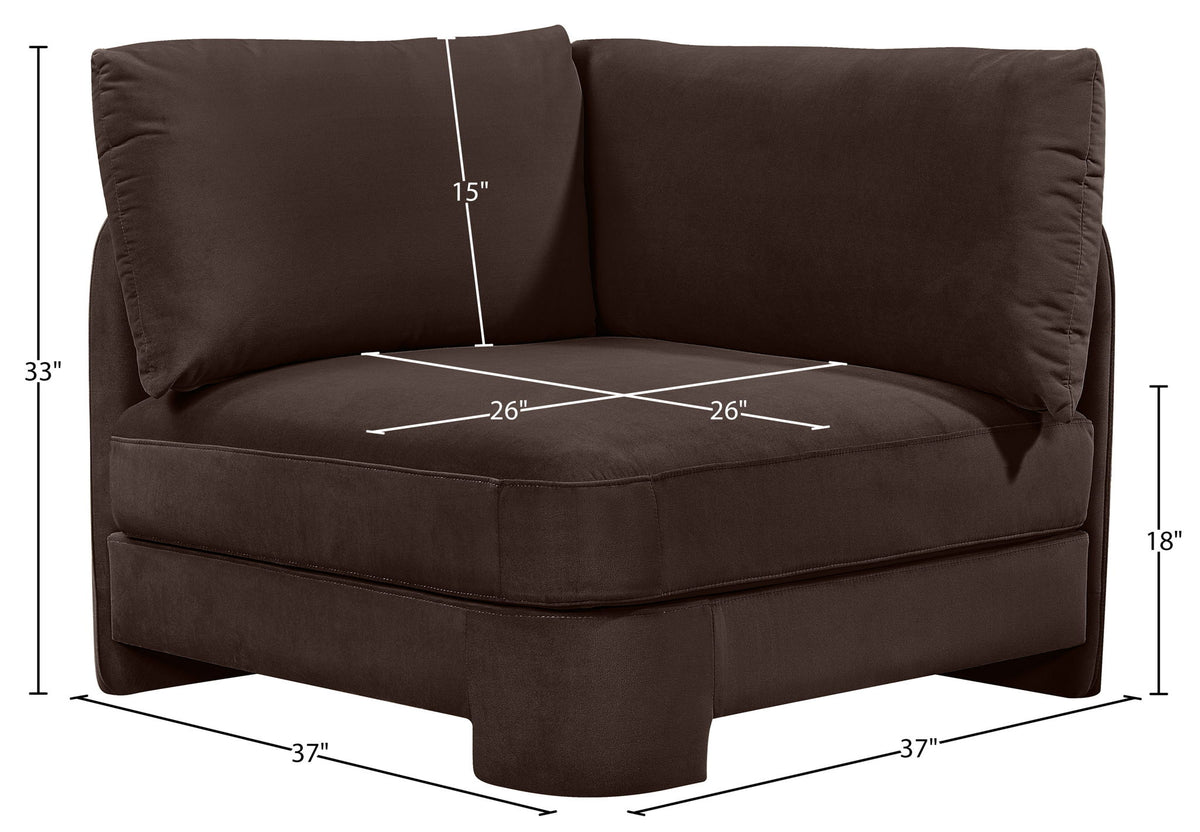 Hammond - Velvet Performance Fabric Upholstered Corner Chair