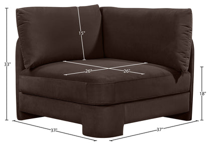 Hammond - Velvet Performance Fabric Upholstered Corner Chair