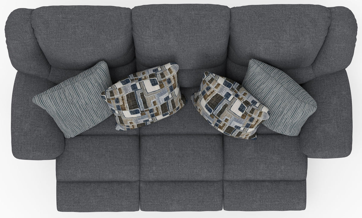 Trifecta - Sofa With 3 Recliners and Drop Down Table