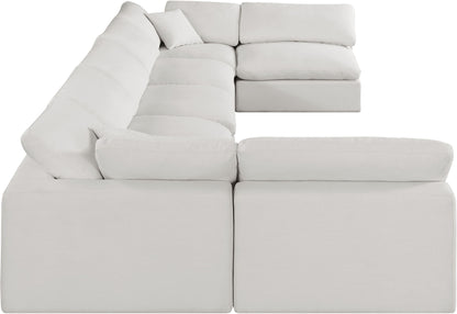 Comfy - 7 Piece Linen Modular Armless Sectional