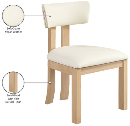 Lavrin - Vegan Leather Dining Side Chair (Set of 2) - Natural Base
