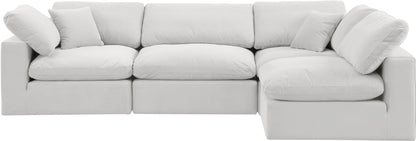 Comfy - 4 Piece Velvet Modular Armless Sectional