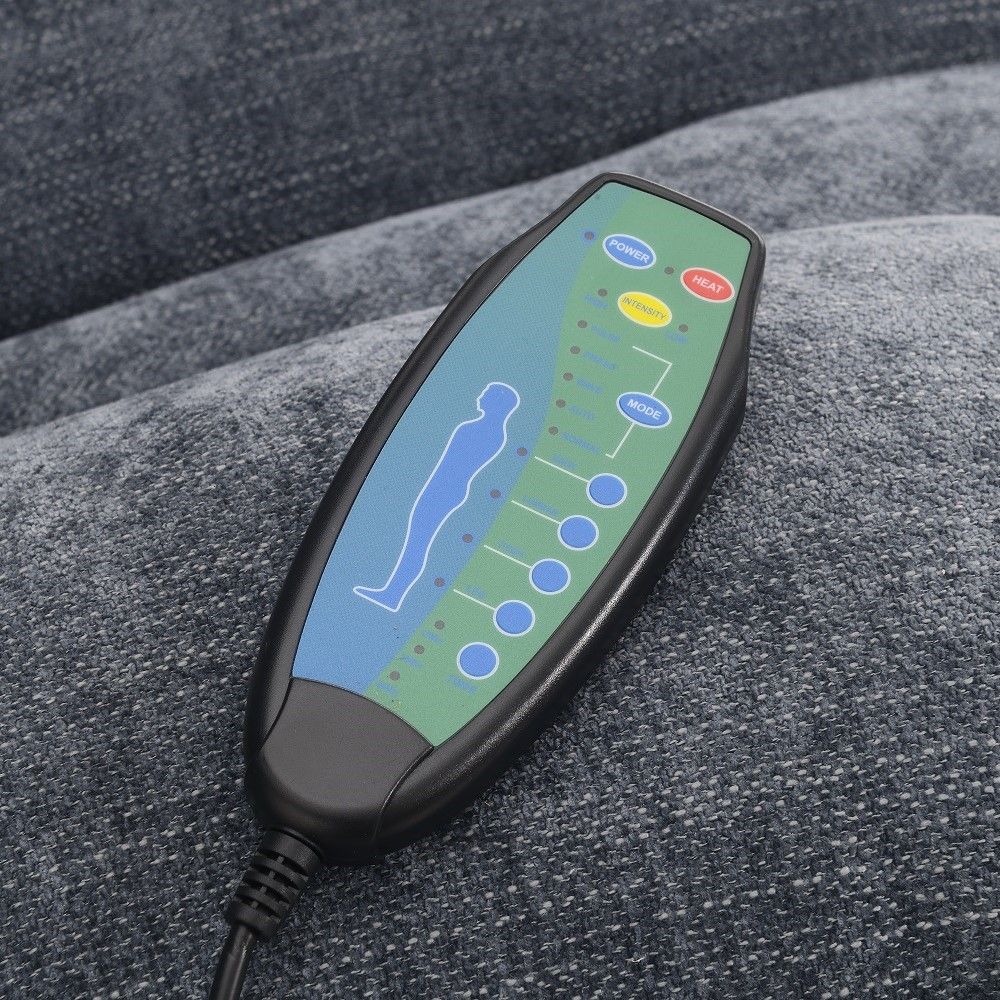 Omarion - Power Recliner With Lift, Heating & Massage - Blue Chenille