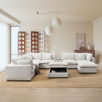 Marisa - Modular Ottoman - Beige Boucle