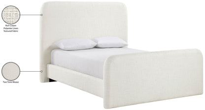 Fira - Linen Textured Fabric Upholstered Bed