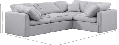 Indulge - Linen 4 Piece Modular Corner Sectional