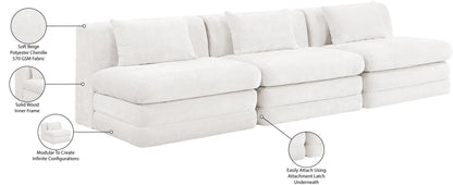 Stellar - 3 Piece 114" Upholstered Modular Armless Sofa