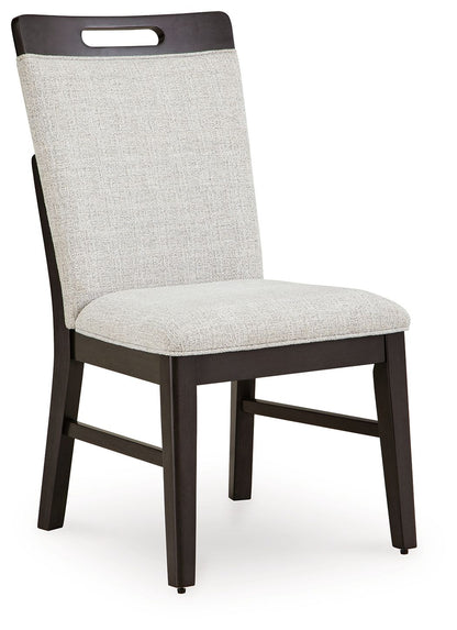 Neymorton - Dining Upholstered Side Chair (Set of 2) - Light Gray / Brown