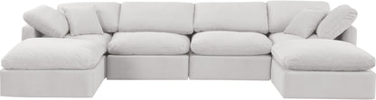 Indulge - Velvet 6 Piece Modular Double Chaise Sectional