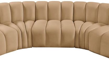 Arc - Velvet 5 Piece U-Shaped Modular Sofa