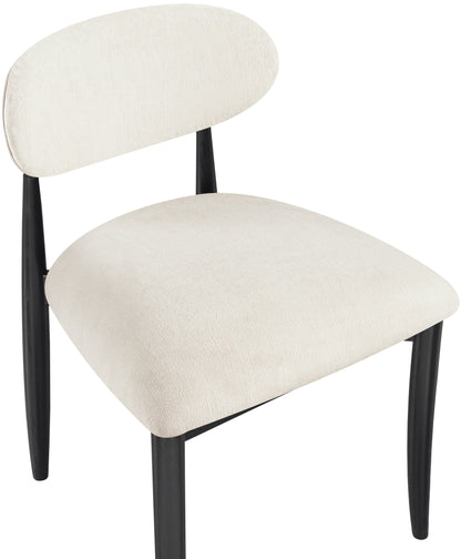 Riccio - Fabric Dining Side Chair (Set of 2) - Black Frame