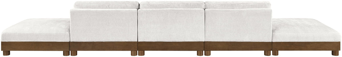 Turin - Chenille Fabric Upholstered Modular Sectional - Cream