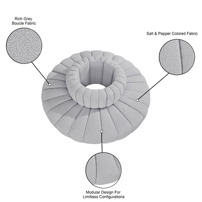 Arc - Boucle Fabric 8 Piece Round Modular Sofa