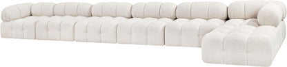 Ames - 7 Piece Boucle Fabric Modular L-Shaped Sectional