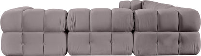Orin - Velvet 6 Piece Modular L-Shaped Sectional