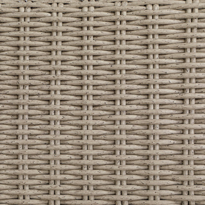 Seacrest - Olefin Water Resistant Fabric And Wicker Outdoor Patio Swivel Chair