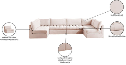 Jacob - Modular U-Shaped Sectional 6 Piece