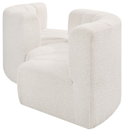 Arc - Boucle Fabric 4 Piece Curved Modular Sofa