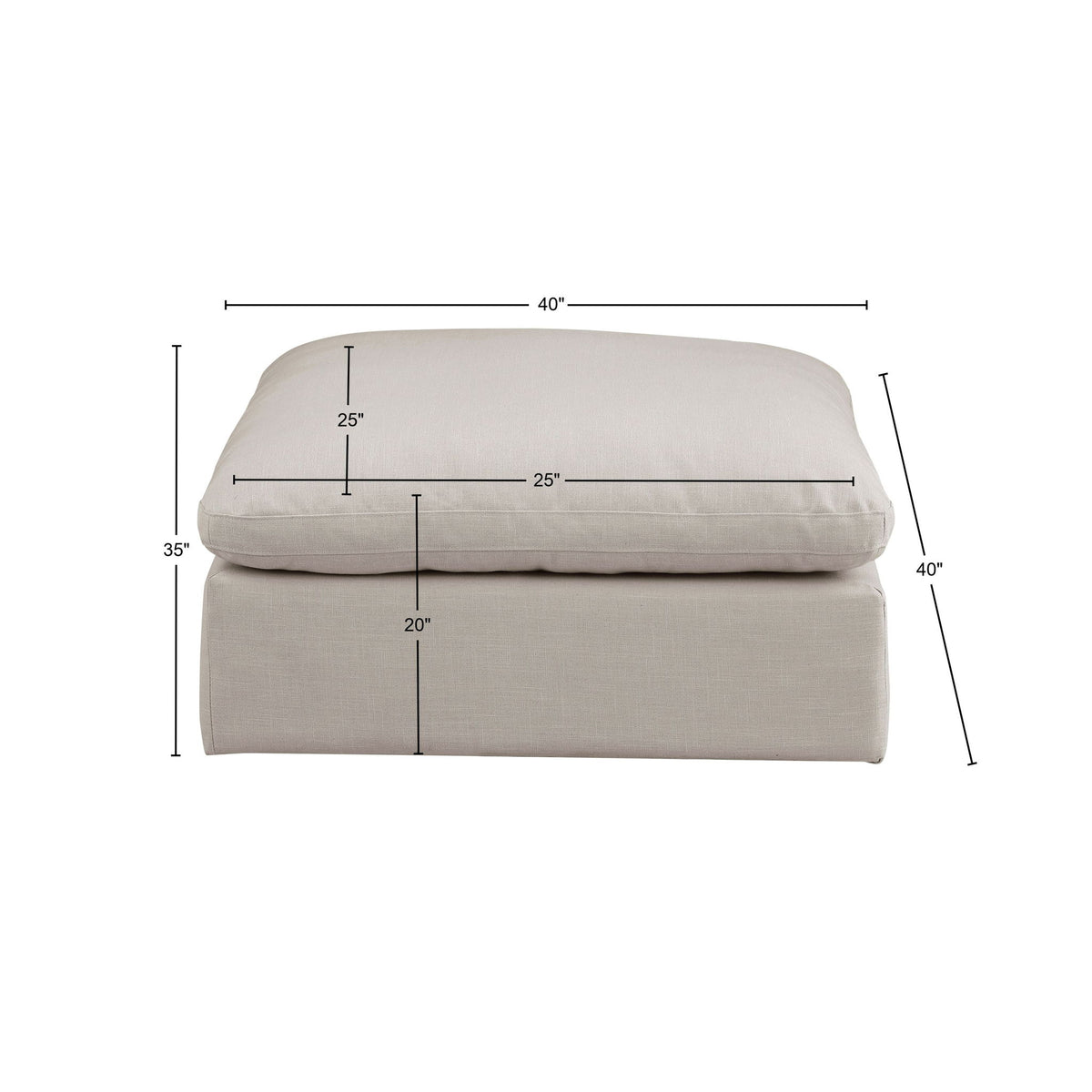 Comfy - Linen Ottoman