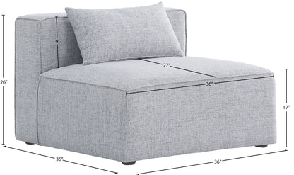 Cube - Linen Armless Chair