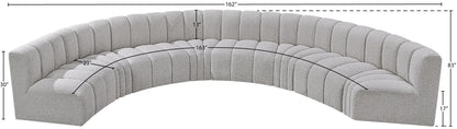 Arc - Boucle Fabric 8 Piece U-Shaped Modular Sofa