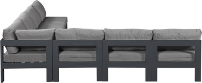 Nizuc - Outdoor Patio 7 Piece Modular Sectional With Gray Frame