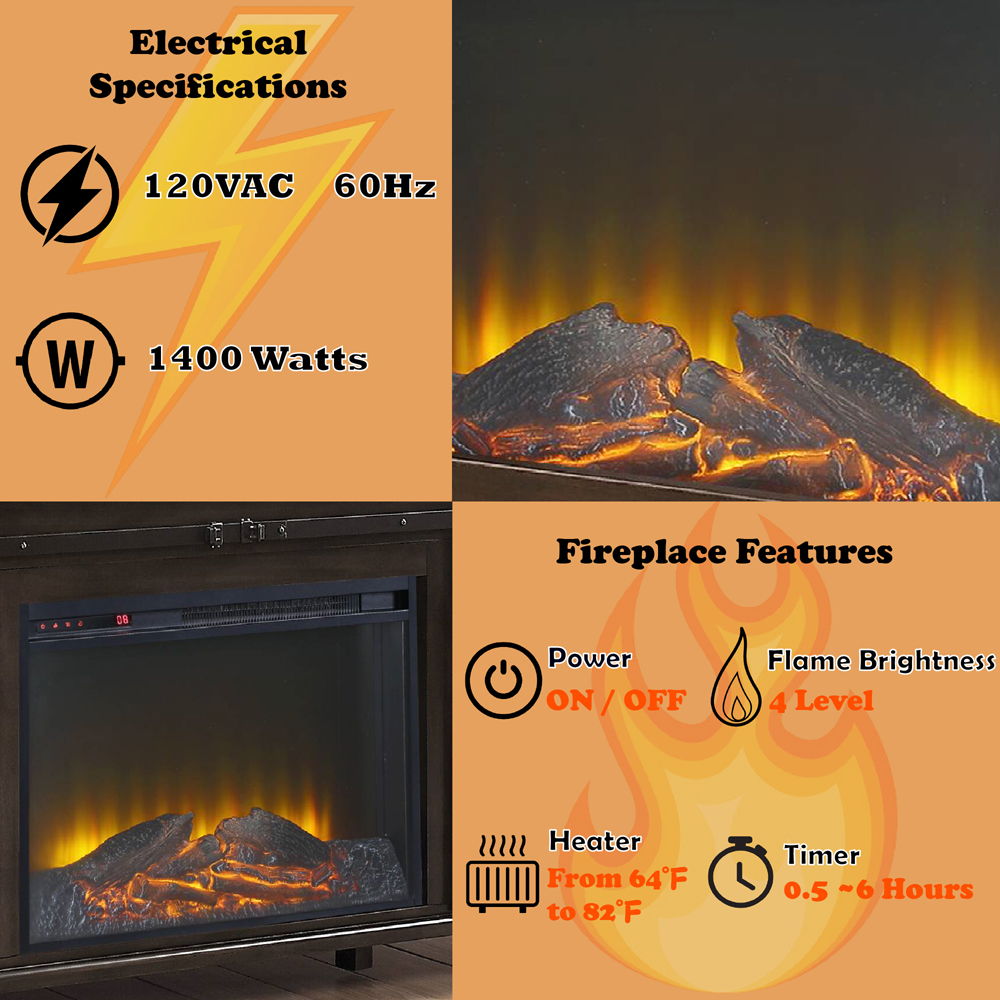 Apison - Entertainment Center (Include 91617Fir) - Espresso