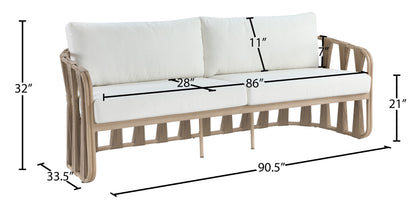 San Pietro - Resilient Waterproof Fabric 90.5" Upholstered Outdoor Patio Sofa
