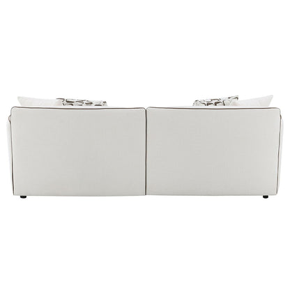 Yolanda - Sofa With 4 Pillows - Beige Chenille