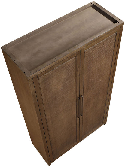 Vana - Solid Wood, Oak Veneer And Stainless Steel Storage Cabinet