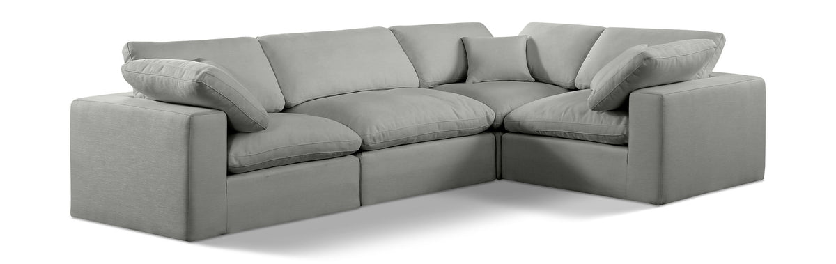 Comfy - 4 Piece Linen Fabric Modular Sectional
