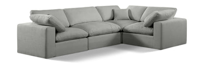 Comfy - 4 Piece Linen Fabric Modular Sectional