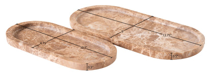 Vanta - Genuine Marble Tray (Set of 2)