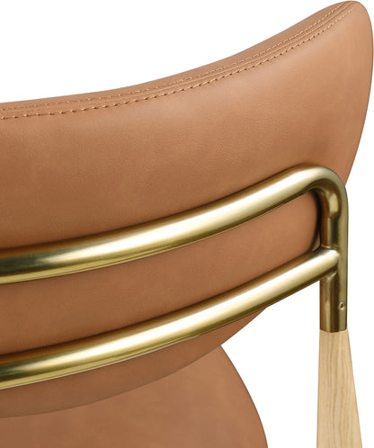 Ronda - Vegan Leather Upholstered Dining Side Chair - Natural Legs