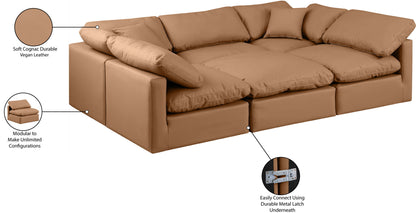 Indulge - Faux Leather 6 Piece Modular Sectional