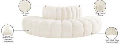 Arc - Velvet 4 Piece Modular Sofa