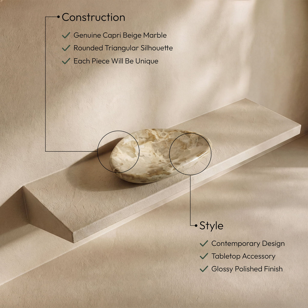 Whelan - Genuine Marble Bowl