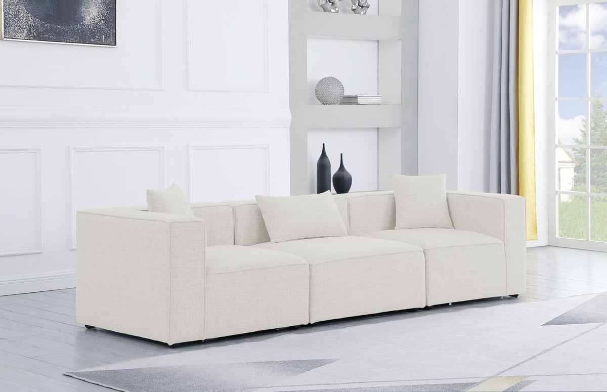 Cube - Linen Modular 3 Seat Sofa