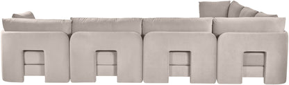 Hammond - Velvet Performance Fabric Upholstered 6 Piece Corner Sectional