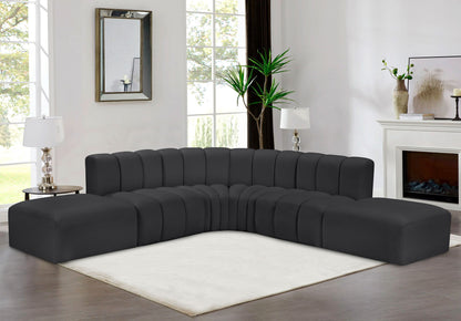Arc - Faux Leather 6 Piece Corner Modular Sofa