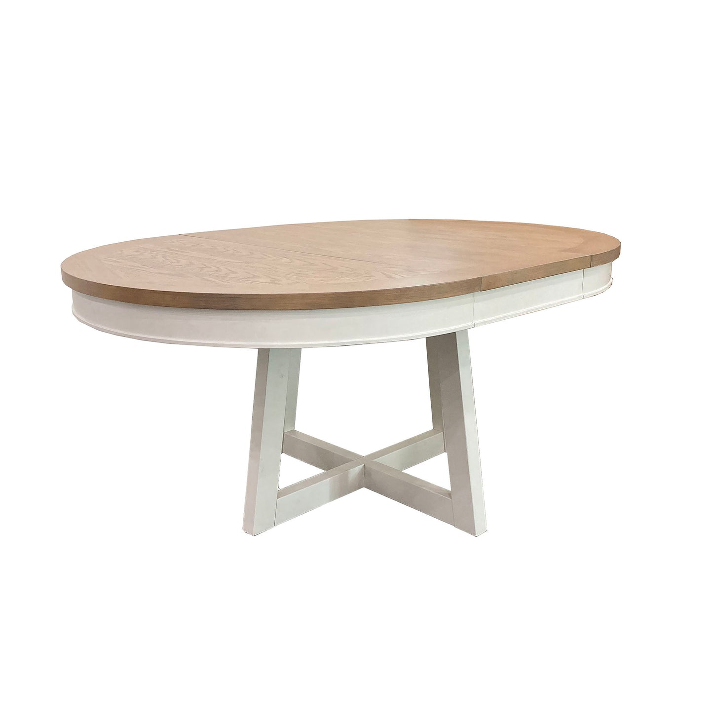 Americana Modern Dining - Round Dining Table With Extensions - Cotton