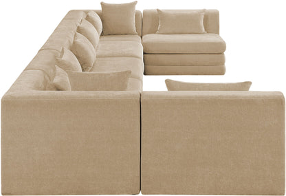 Stellar - 7 Piece Chenille Fabric Upholstered Modular Sectional